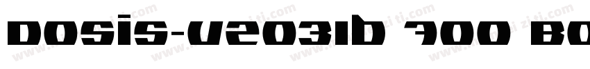 Dosis-v2031b 700 Bold字体转换